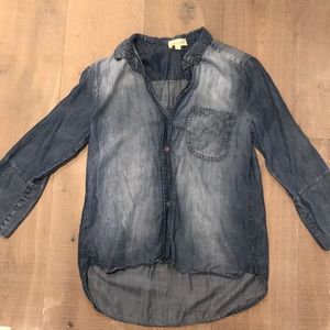 Cloth&Stone, washed denim, button-up